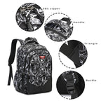 Asge Large Nylon Backpacks for Boys & Girls, Waterproof Satchel with Print, School Bags for 8-16 Years