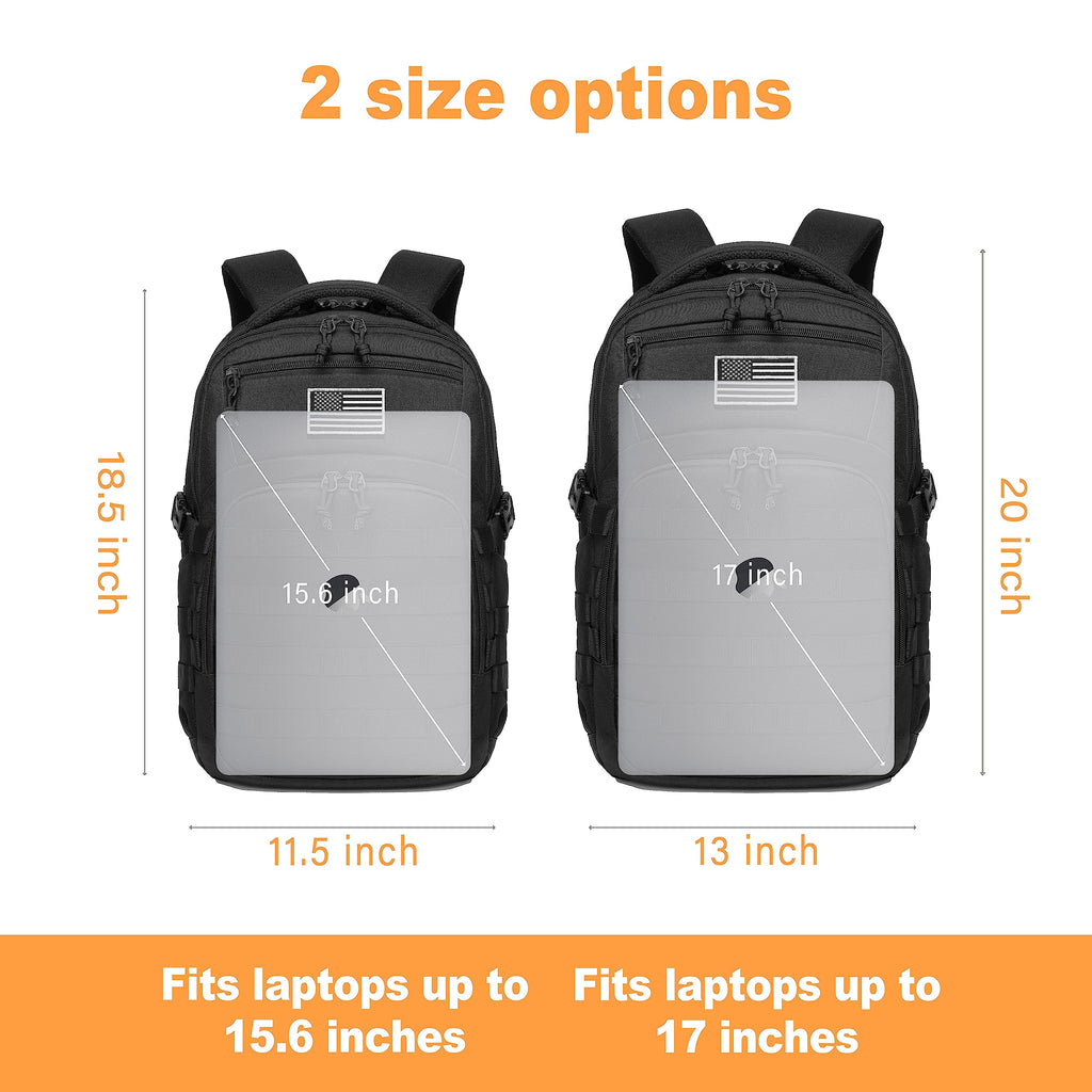 Wotony Military tactical backpack, backpack for men black small tactical assault bag